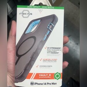 Vault_R Case for iPhone 14 Pro Max - Black and Blue